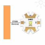 ANSI White (2700K) LUXEON Rebel Plus LED; Mounted on a 20mm Star Saber – 156 lm @ 700mA