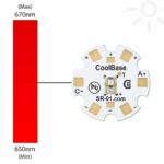 Deep Red (655nm) LUXEON Rebel LED; Mounted on a 20mm Star CoolBase – 640 mW @ 700mA