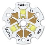 Aluminum MCPCB base SABER Tri-Star LED module